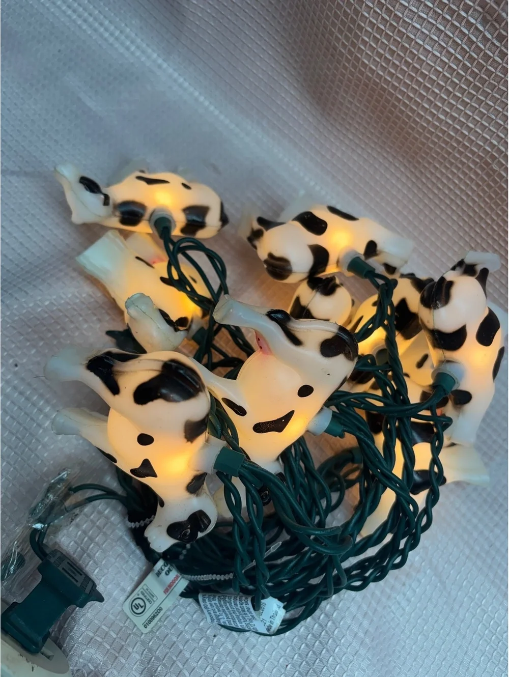 30 - String of Holstein Cow Lights decoration